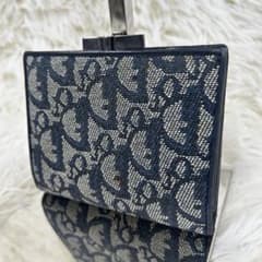 クリスチャンディオール 折財布 ウォレット がま口 トロッター柄