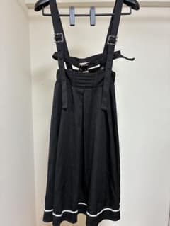 axes femme ベルトデザインサス付きスカート　黒のサムネイル