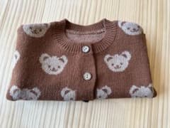 クマ柄ブラウンカーディガンのサムネイル