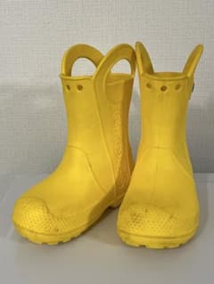 crocs イエロー 長靴　C9 (16.5cm相当)のサムネイル