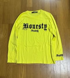 THRUXTON ロゴ入りイエローTシャツ Mのサムネイル