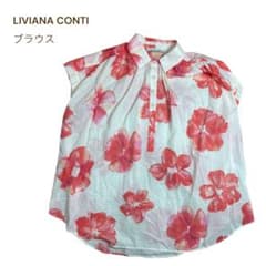 LIVIANA CONTI 花柄ノースリーブブラウス ホワイト フラワー - メルカリ