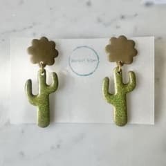 サボテンピアス　ブラウンのサムネイル