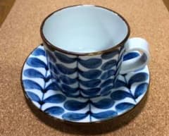 【1ヶ月限定出品】九谷青窯 小林巧征 藍葉 マグカップ 5寸皿 セットのサムネイル