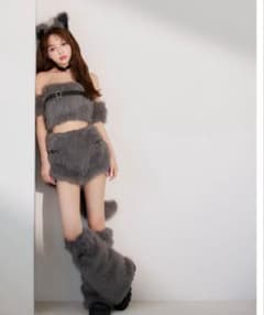 Sugar nine ファーウルフセットアップ オオカミ コスプレのサムネイル