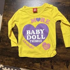BABYDOLL 長袖Tシャツ 90cm イエローのサムネイル