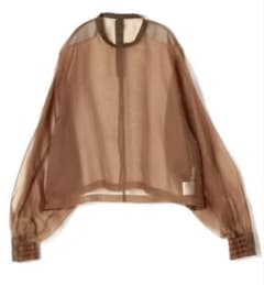 美品試着のみ☆HIKE☆ハイク☆シアーブラウス　ブラウン 美品試着のみ☆HIKE☆ハイク☆シアーブラウス ブラウン - メルカリ