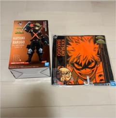 爆豪勝己 フィギュア・ハンドタオル・ラバーチャーム3点セットおまけ付きのサムネイル