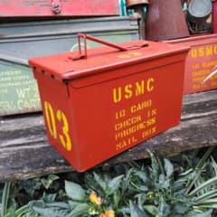 米軍スチール製　弾薬箱AMMO BOX/アンモ缶アーモ缶/米国海兵隊USMCのサムネイル