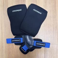 【筋トレ初心者必見！】FITPEAK 二ースリーブ/パワーグリップセット 筋トレ初心者必見！】FITPEAK 二ースリーブ/パワーグリップセット