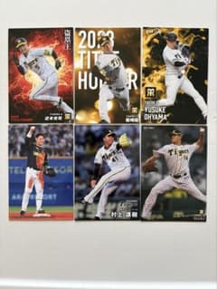 プロ野球チップス 阪神タイガース 6枚 近本光司 大山悠輔 村上頌樹 岩崎優のサムネイル