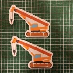 防水ステッカー クレーン車 はたらくくるまのサムネイル