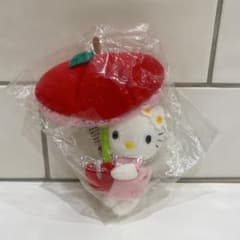 ご当地ハローキティぬいぐるみ信州限定　パラソル　かさ　青りんご 新品未開封ご当地キティ信州限定りんごパラソルぬいぐるみマスコット