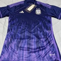 極美品】メッシ着用モデル アルゼンチン代表 W杯 アウェイユニフォーム