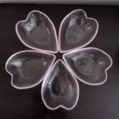 花びら ハート型 小皿 5枚セットのサムネイル