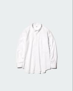 し*ご様 ホワイト ビジネスシャツ 胸ポケットUNIQLO ボタンダウンシャツのサムネイル