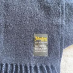 【美品✨️】Johnstons ジョンストンズ　カシミヤ マフラー　ネイビー ジョンストンズ johnstons ネイビー カシミア100% マフラー - メルカリ