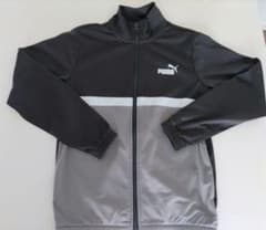 PUMA キッズ ジャージ ジャケット ブラック グレーのサムネイル