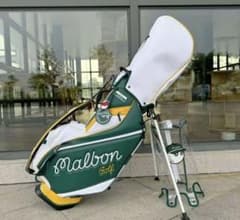 New Arrival ● Malbon Golf Caddy Bag Stand Type White Green