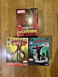[미개봉] MARVEL 피규어 3종 세트 스파이더맨 울버린