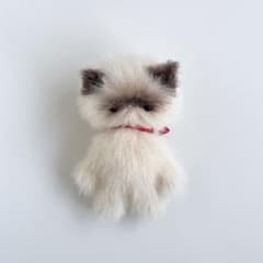 ねこ 猫 ハンドメイド ぬいぐるみ 作家 アートドール テディベア 8519
