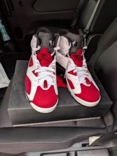 Nike Air Jordan 6 Retro White Red　カーマインのサムネイル