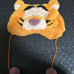 トラの顔のフリース帽子のサムネイル