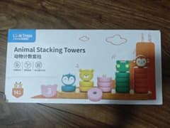 木製 知育玩具 スタッキングトイ 動物 数遊び モンテッソーリ風のサムネイル