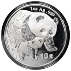 ☆☆中国パンダ銀貨(１oz)☆☆ 2004年 中国パンダ銀貨（1オンス .999銀・オリジナルケース付） - メルカリ