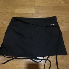 CRANK Ribbon slit skirt pants_blackのサムネイル