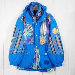 ☆80s 90s アシックス オーストリア スキーチームジャケット(M)ブルー