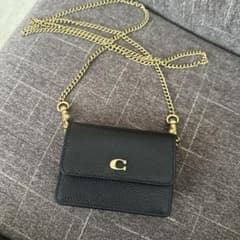 COACH コーチ チェーンストラップマイクロバッグ カードケース ブラックのサムネイル