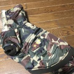 犬用防寒　ダウン　迷彩柄　パンツ取り外し可能のサムネイル