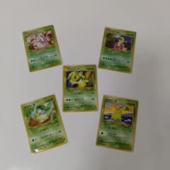 旧裏ポケモンカード チコリータ ベイリーフ メガニウム 5枚セット