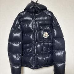 MONCLER ダウンジャケット ネイビー - メルカリ