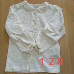 ブラウス　白　ホワイト　120　女の子のサムネイル