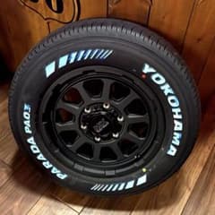 ハイエース専用⭐️215/65R16c⭐️ホワイトレター⭐️車検対応⭐️マットブラック ハイエース専用⭐️215/65R16c⭐️ホワイトレター⭐️車検対応