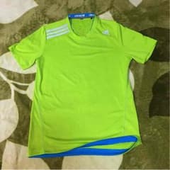 adidas!❣️綺麗な蛍光色❗️黄緑スポーツTシャツ❗️のサムネイル