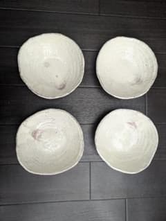 【手びねり】陶器　小皿 4枚セット 15x15cmのサムネイル