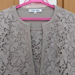 2、3回着用の美品★ハナエ モリ HANAE MORI レース アンサンブル38 2、3回着用の美品☆ハナエ モリ HANAE MORI レース アンサンブル