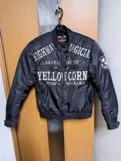 YELLOW CORN ライディングジャケット ブラック秋冬用MEN,S M中古