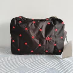 LeSportsac ポーチ ブラック ハート刺繍のサムネイル
