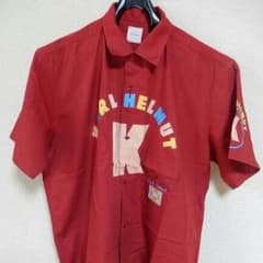 再値下☆美品 カールヘルム メンズ 半袖シャツ 赤 Mのサムネイル