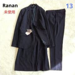 【未使用】大きいサイズ 13　洗える 3点セット ストレッチ スーツ ストライプ