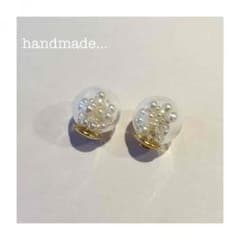 ガラスドーム♡キャッチ ピアス、イヤリング変更可能のサムネイル