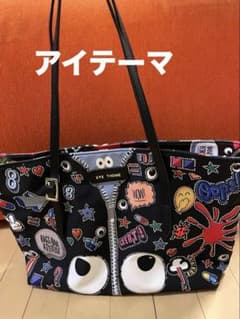 EYETHEME/アイテーマ☆トートバッグ 黒 大容量 総柄 - メルカリ