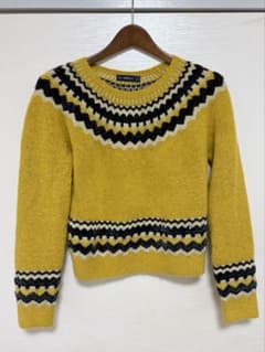 ZARA ノルディック柄 セーター イエローのサムネイル