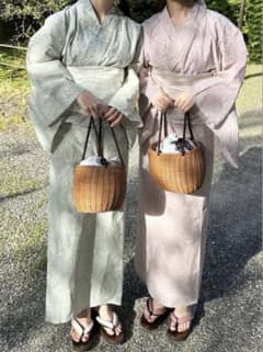 【新品】グレイルGRL 線画花柄浴衣セットピンクのサムネイル