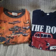 キッズ 半袖Tシャツ 2枚セット 車柄のサムネイル