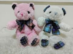ぬいぐるみ ピンクとホワイトのクマのサムネイル
